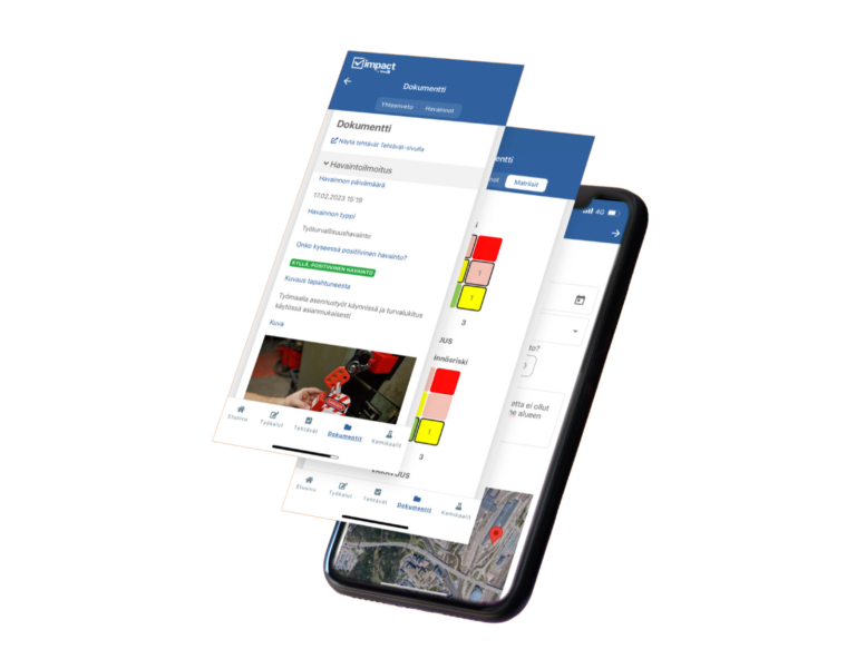 Impact by Kiwa, Mobiiliraportointi, esimerkit